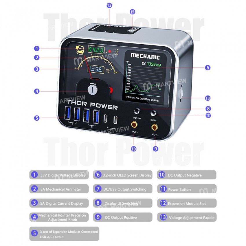 mechanic thor-power-intelligent-dc-regulated-diagnostic-supply-power-with-expansion-interface-12