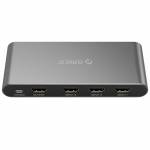 Orico HS3-A1 Aluminum Alloy Infrared Remote Control HDMI Switcher DP(M) to DVI (F) HD Video Adapter