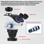 kaisi tx-350e-7-50x-continuous-zoom-trinocular-stereo-microscope-head-with-ctv-lens-and-led-light-3