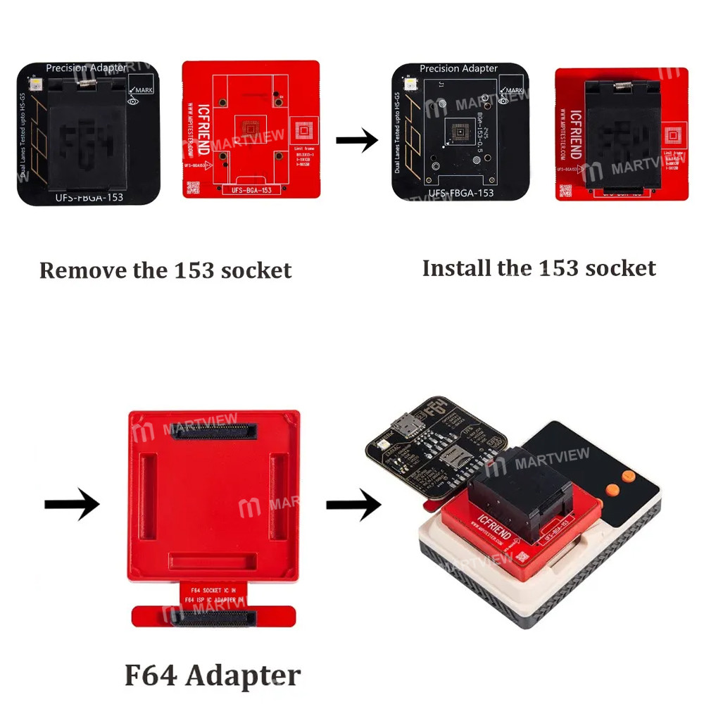 icfriend bga-ufs-153-base-board-devoted-to-f64-ufs-socket