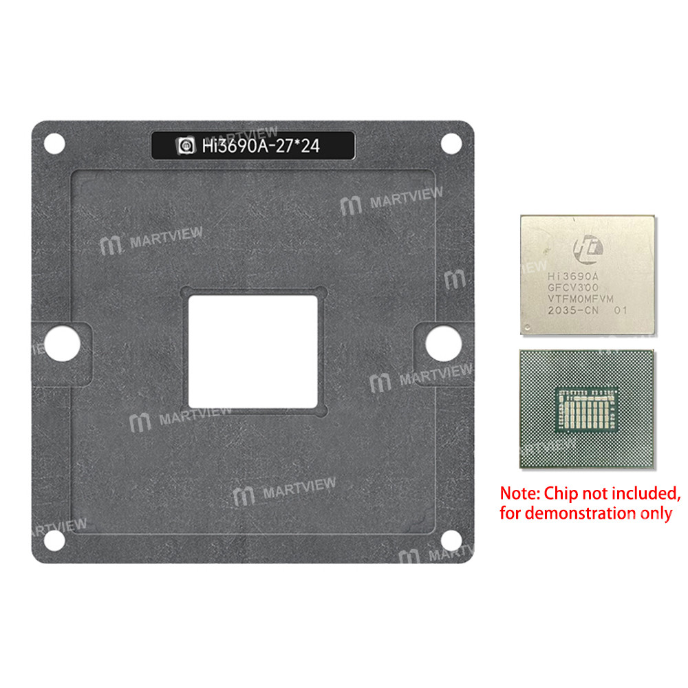 amaoe hisilicon-hi3690a-kirin-990a-cpu-bga-reballing-stencil-tin-plating-platform-set-for-aito-luxee