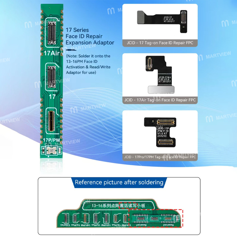 jcid tag-on-face-id-repair-fpc-adaptor-non-dismantling-prism-for-iphone-17-series--air-4