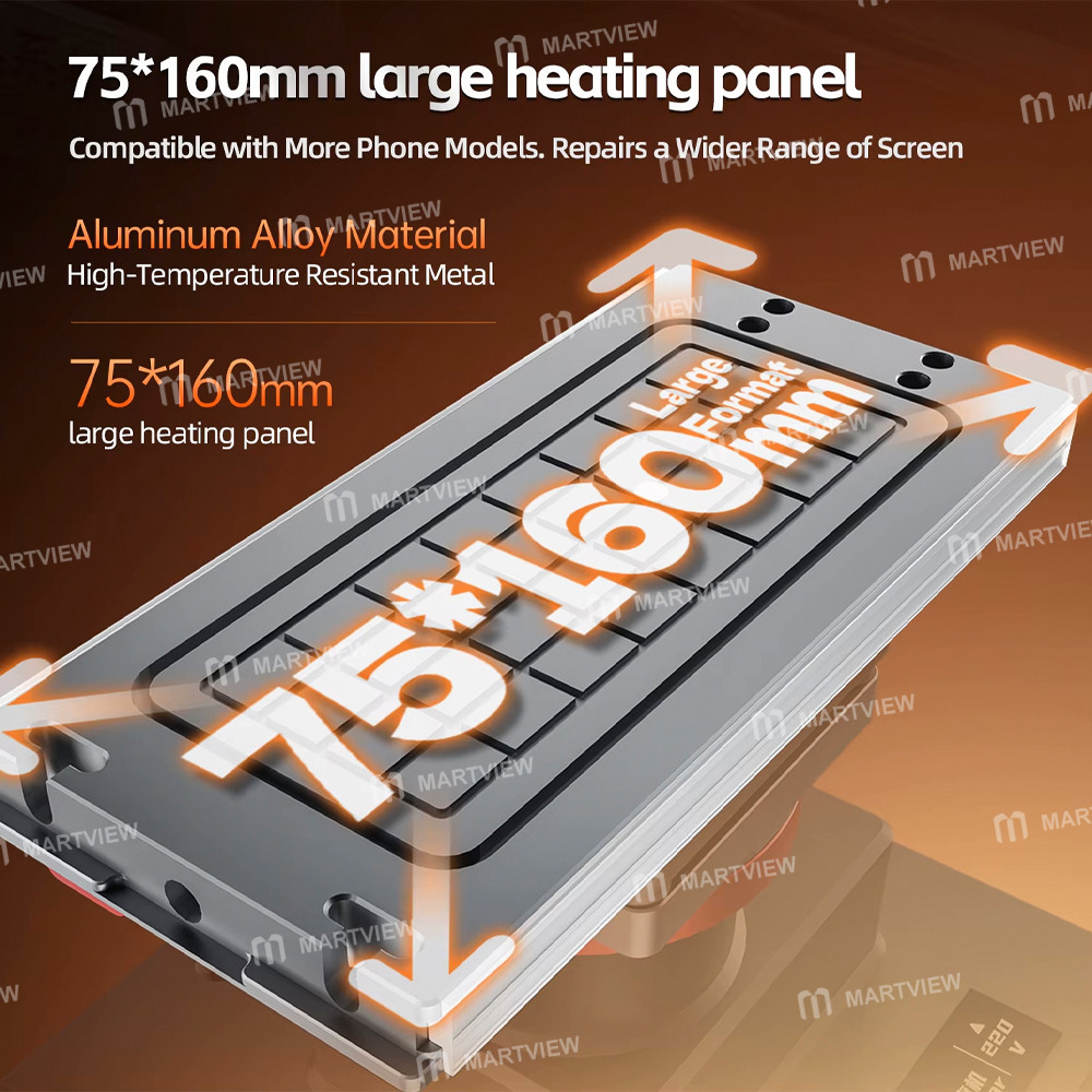 qianli pm89-7-inch-360-rotating-screen-heating-separator-with-built-in-suction-vacuum-pump-4