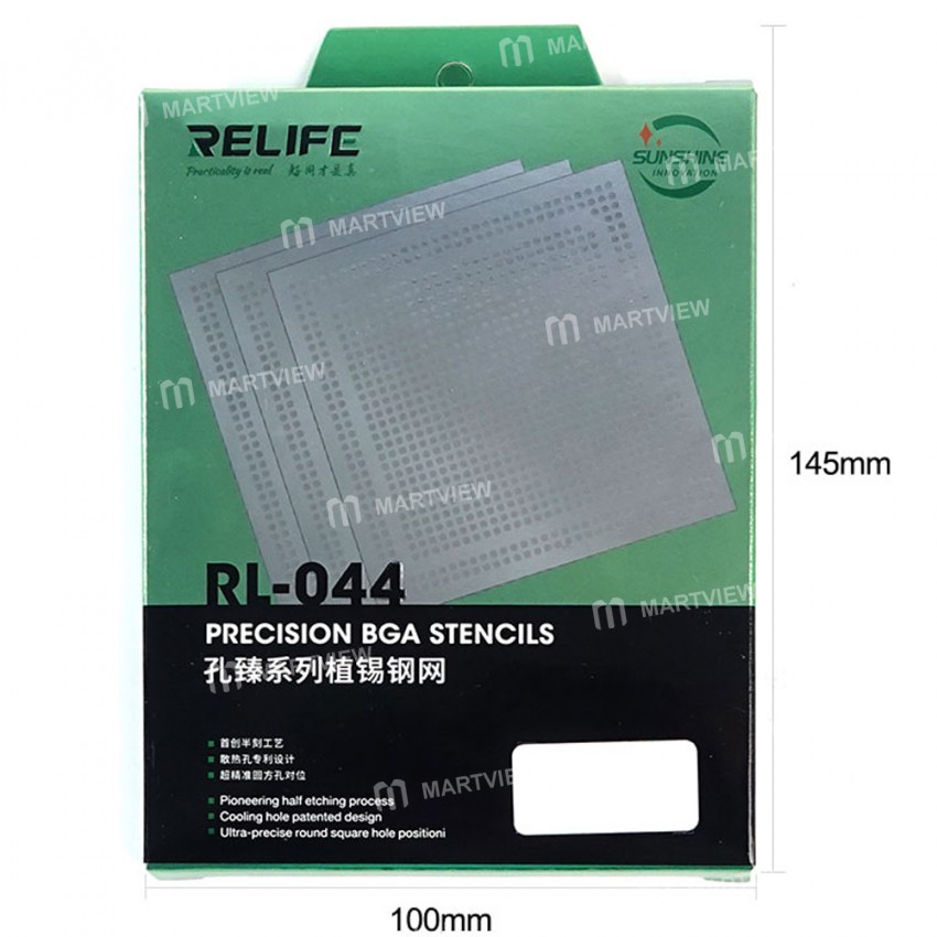 Relife RL-044 0.12mm Tin Planting Stencils for iPhone 7 to 13 CPU/Baseband/WiFi/NFC /BGA Repair