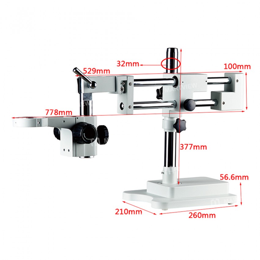 Universal Double Boom 76mm Binocular Trinocular Stereo Zoom Microscope Universal Bracket With Focusi