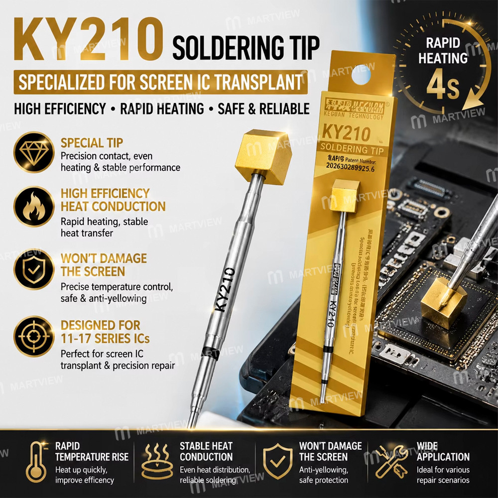 keguan ky210-soldering-iron-tip-specialized-for-screen-ic-transplant-compatible-with-iphone-11-17pm-