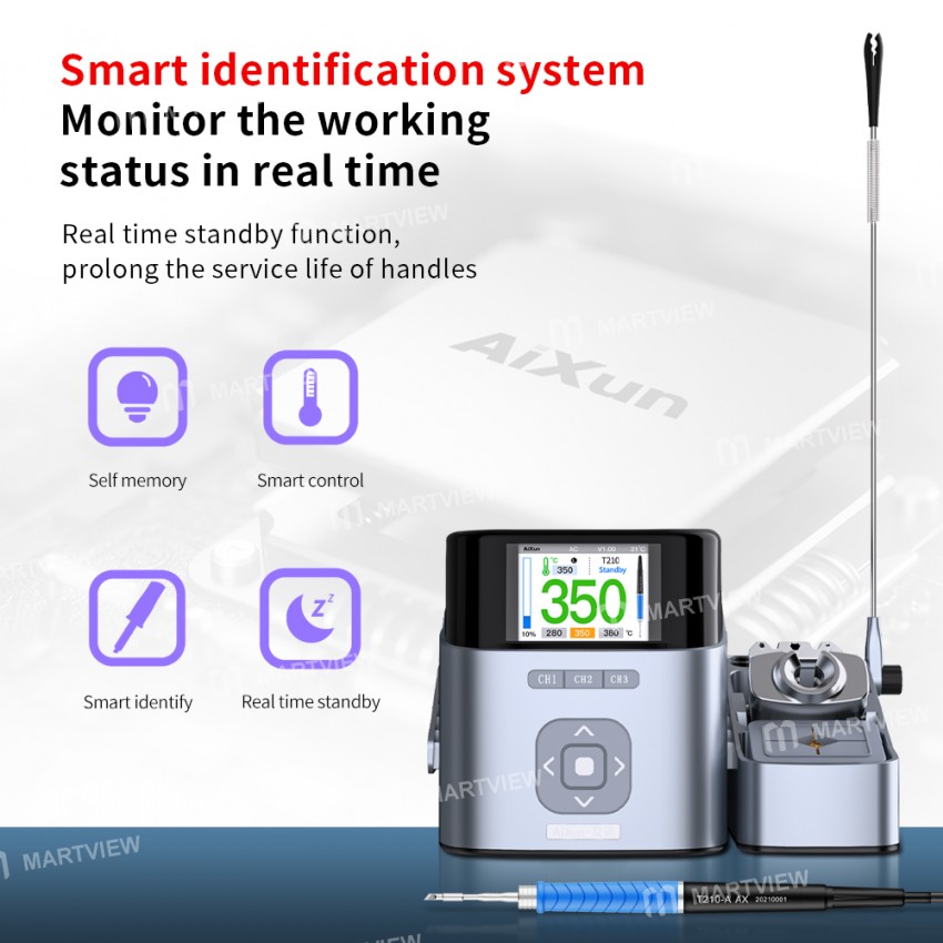 aixun t435-led-display-dual-channel-smart-soldering-station-for-mobile-phone-bga-repair-2