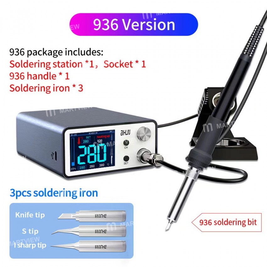 AiXun T3A Intelligent Soldering Station Support T12/T245/936 Series Handle Soldering Iron Tips Elect