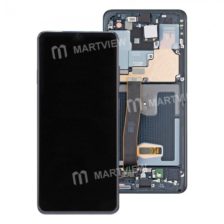 Replacement oled LCD display touch screen digitizer assembly with frame for samsung galaxy s20 ultra black