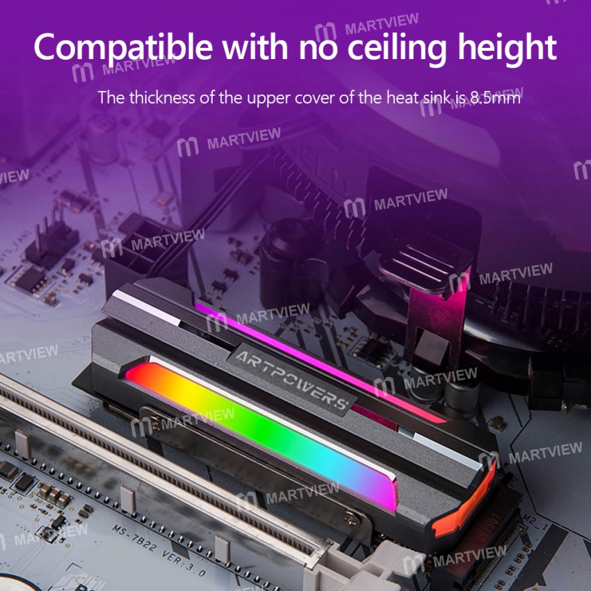 aluminum 5v-3pin-argb-m2-ssd-heatsink-support-m2-2280-nvme-ssd-3