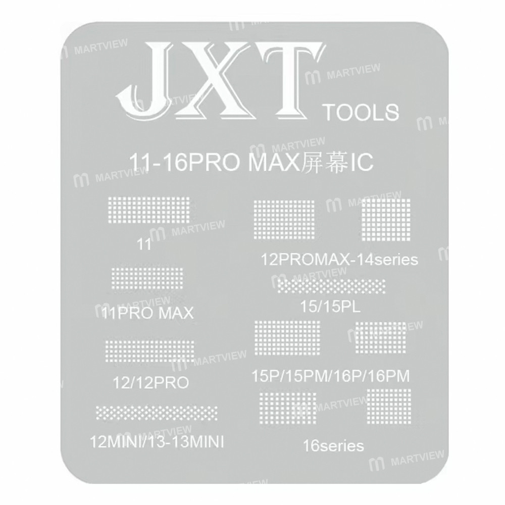jxt lcd-screen-cable-protection-tin-planting-steel-mesh-for-iphone-11-16-pro-max