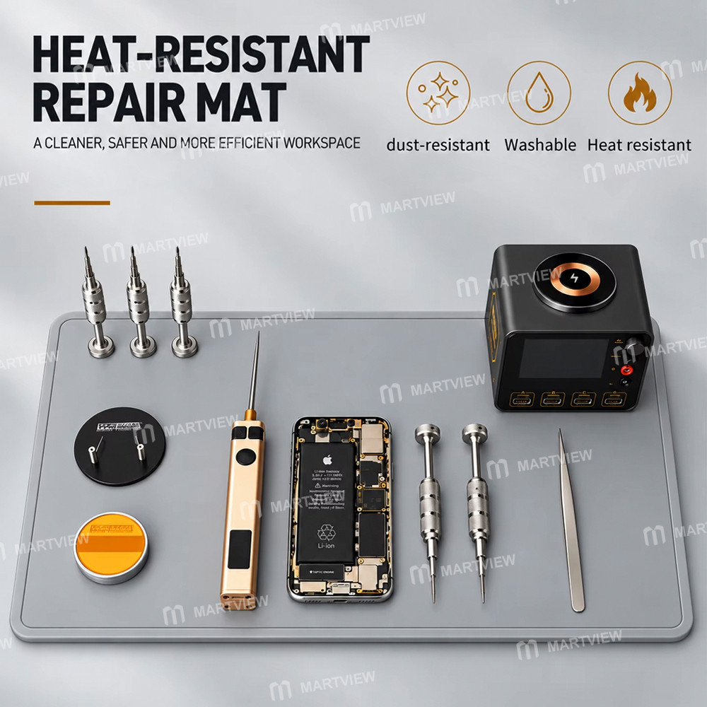 keguan kg-dz-30x50cm-heat-resistant-anti-static-silicone-mat-for-soldering-repair-4