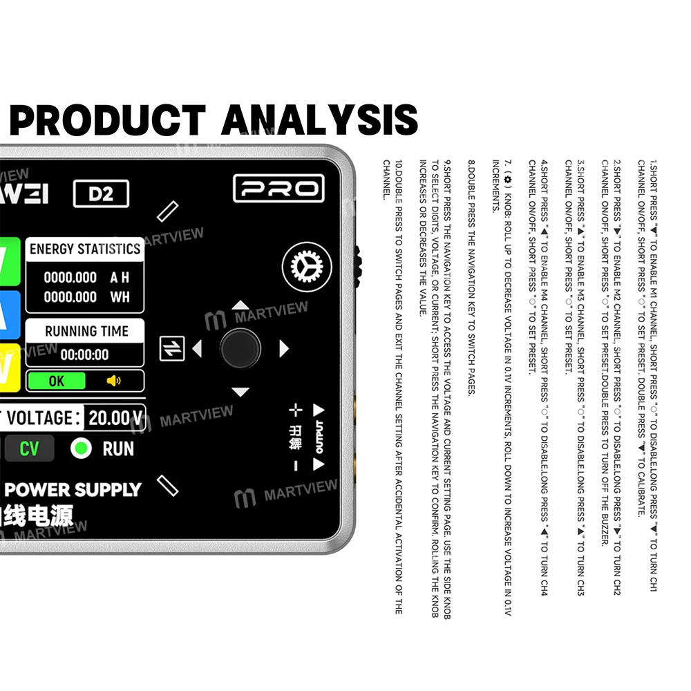 luowei d2-auto-constant-current-constant-voltage-portable-curved-power-supply-6