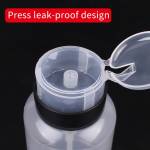 luxianzi 200ml-large-capacity-press-on-plastic-transparent-alcohol-bottle-with-lock-function-7