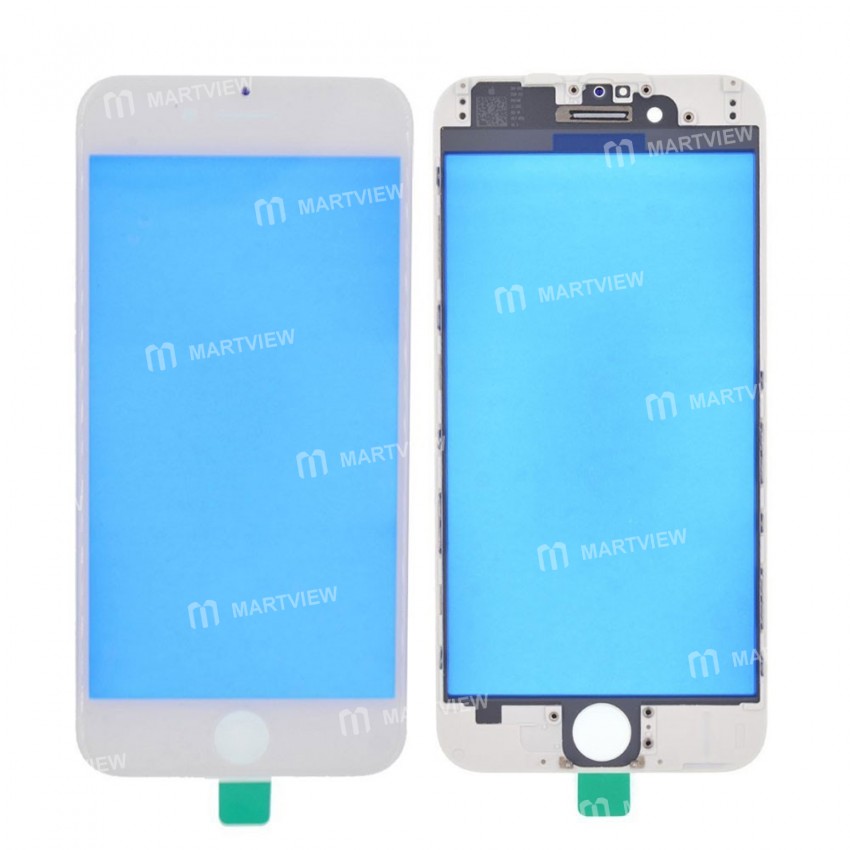 Replacement touch screen digitizer outer glass lens with bezel frame pre assembled for iPhone 6 whit