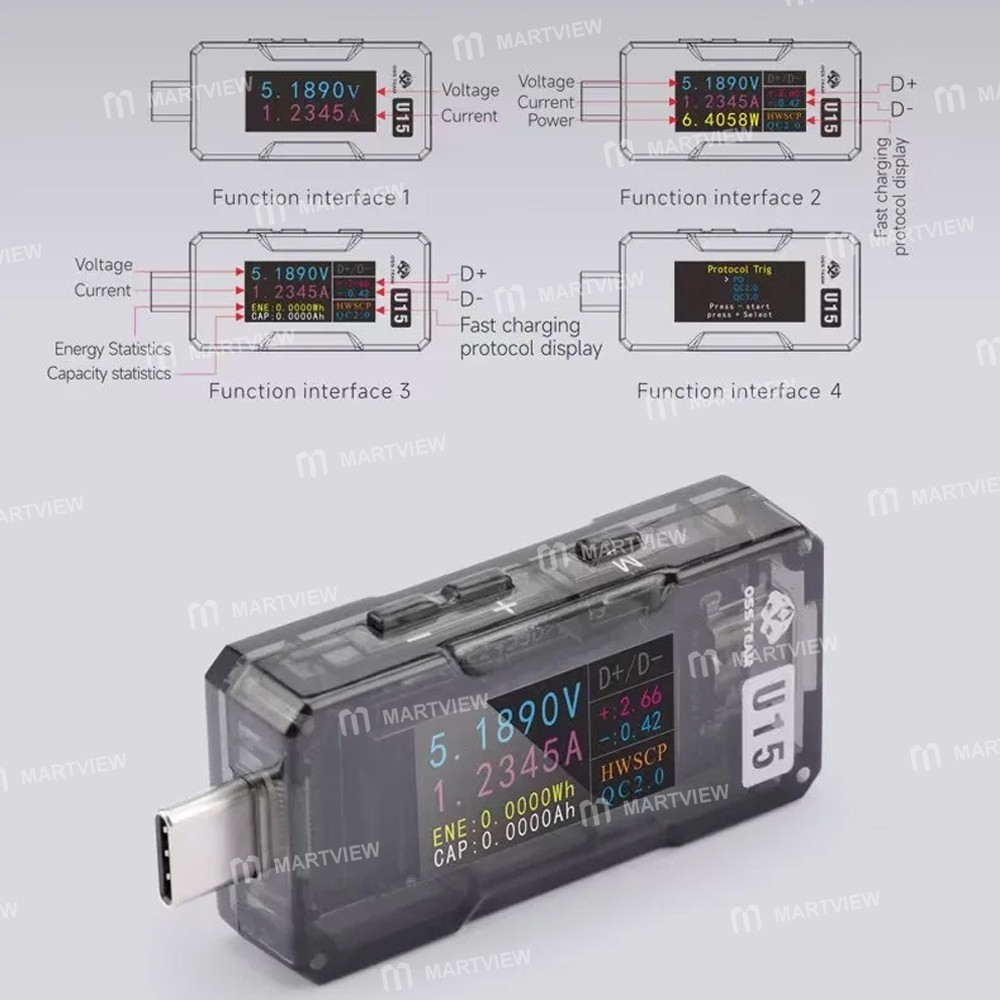 oss u15-u16-type-c-usb-a-dijital-ekran-hızlı-şarj-test cihazı-7