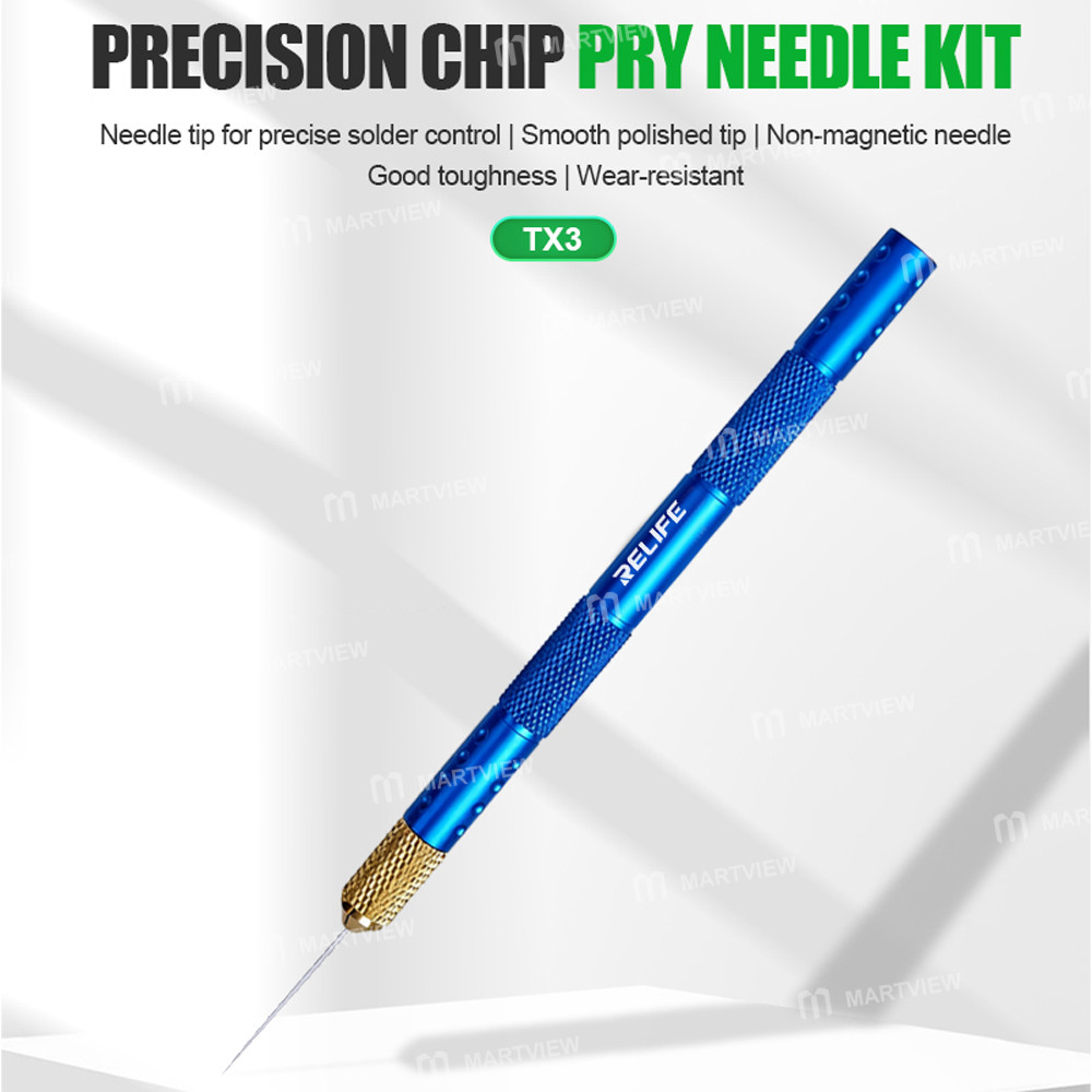relife tx3-wear-resistant-non-magnetic-precision-chip-pry-needle-kit-for-pcb-repair-4