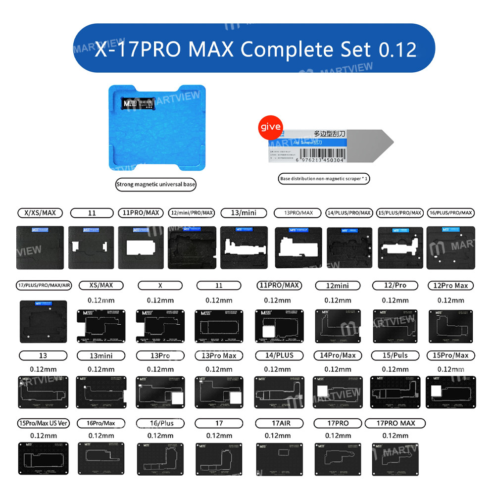 maant magnetic-middle-layer-bga-reballing-stencil-platform-set-for-iphone-x-to-17pro-max-3