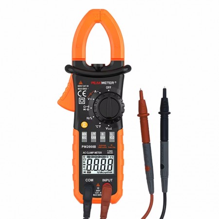 PEAKMETER PM2008B Digital AC Clamp Meter 4000 Counts with Back light
