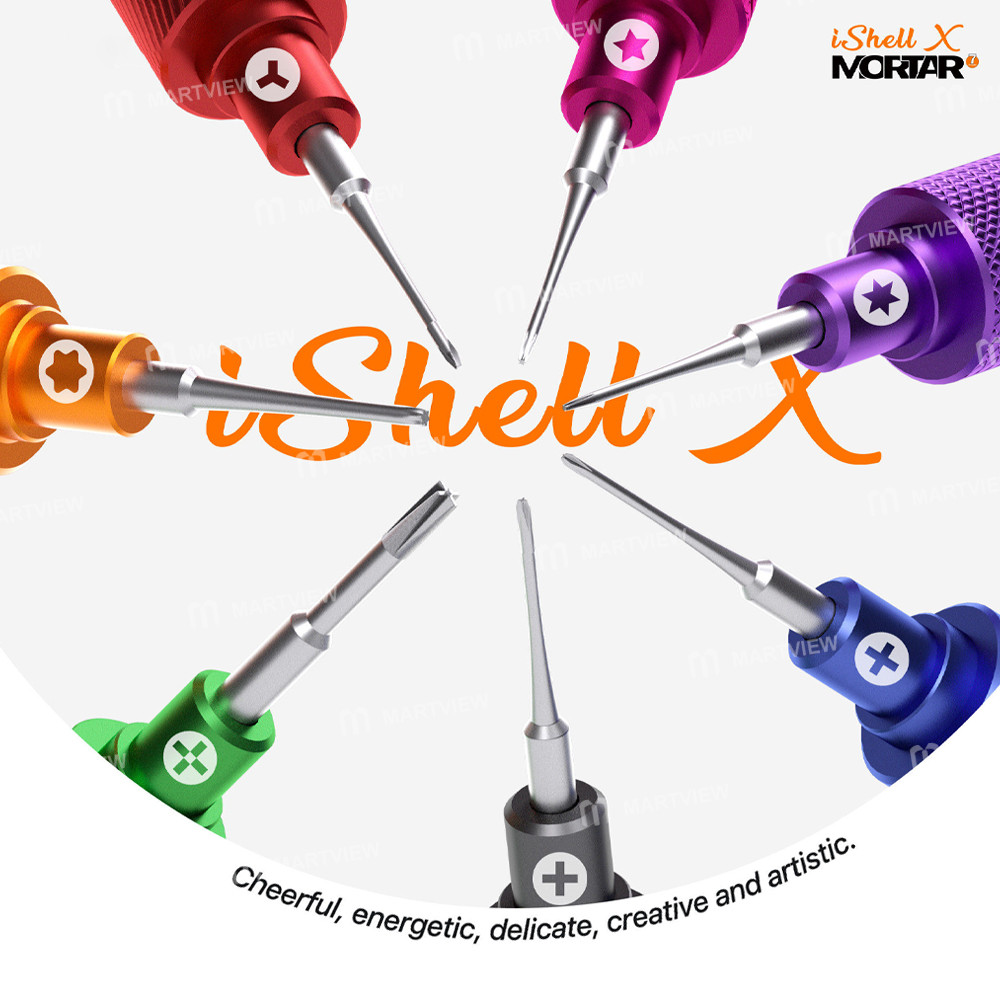 mechanic ishell-x-mortar-7-in-1-colourful-magnetic-precision-screwdriver-set-compatible-with-iphone-
