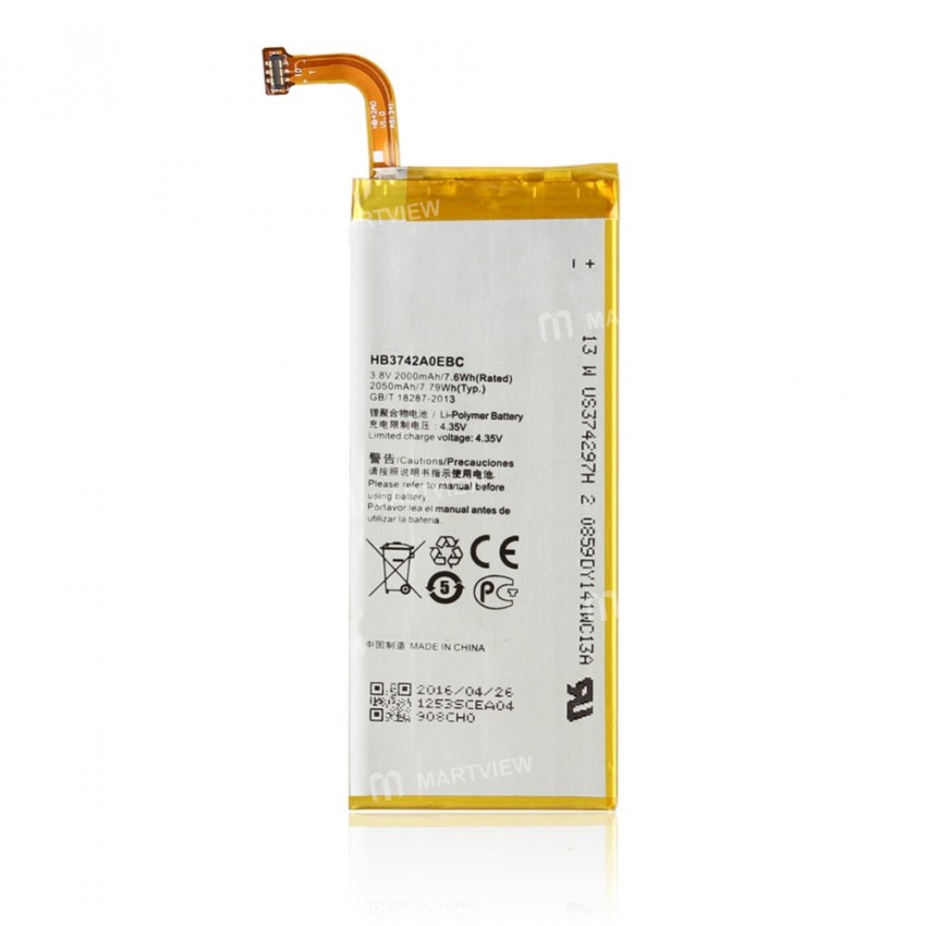 Battery Replacement for Huawei P6 Use (HB3742A0EBC / 2000mAh) - grade AAA quality