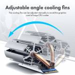 M.2 SSD Heatsink Built with Adjustable Angle Cooling Fan for M2 NVME 2280 SSD