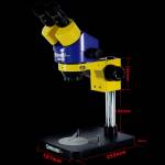 MECHANIC MC75S-B1 7-45X Binocular Stereo Microscope With Big Base Extension Holder LED Light Stereo