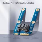 Orico MSTS7PW SATA 7Pin to mSATA Flat Type SSD Adapter Card Support Full Height Size