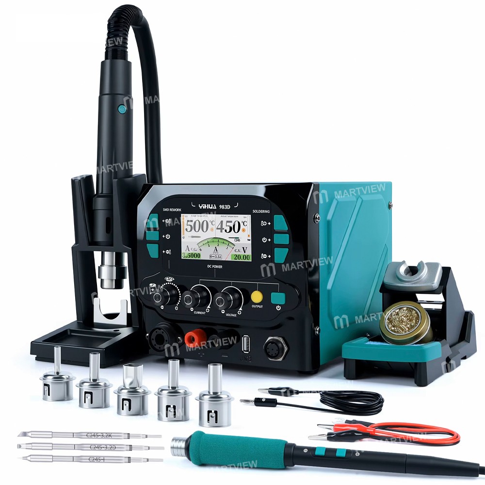yihua 983d-3-in-1-1300w-hot-air-gun-soldering-iron--dc-power-supply-desoldering-rework-station-1