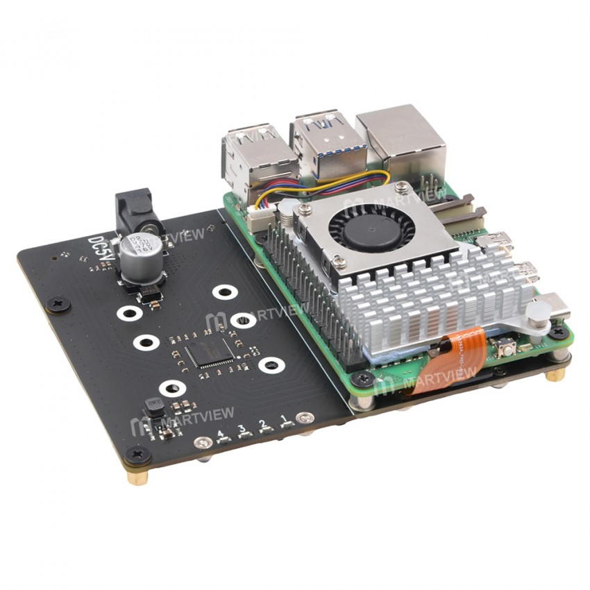 x1011 4-port-pcie-to-m2-nvme-ssd-hard-disk-expansion-board-for-raspberry-pi-5-6