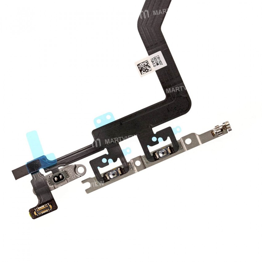 Replacement power button flex cable with metal bracket assembly for iPhone 12 pro max