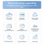 TBK 938 Multi-station Mobilephone Screen Water Mill Polishing Machine Built-in Silent Air Pump