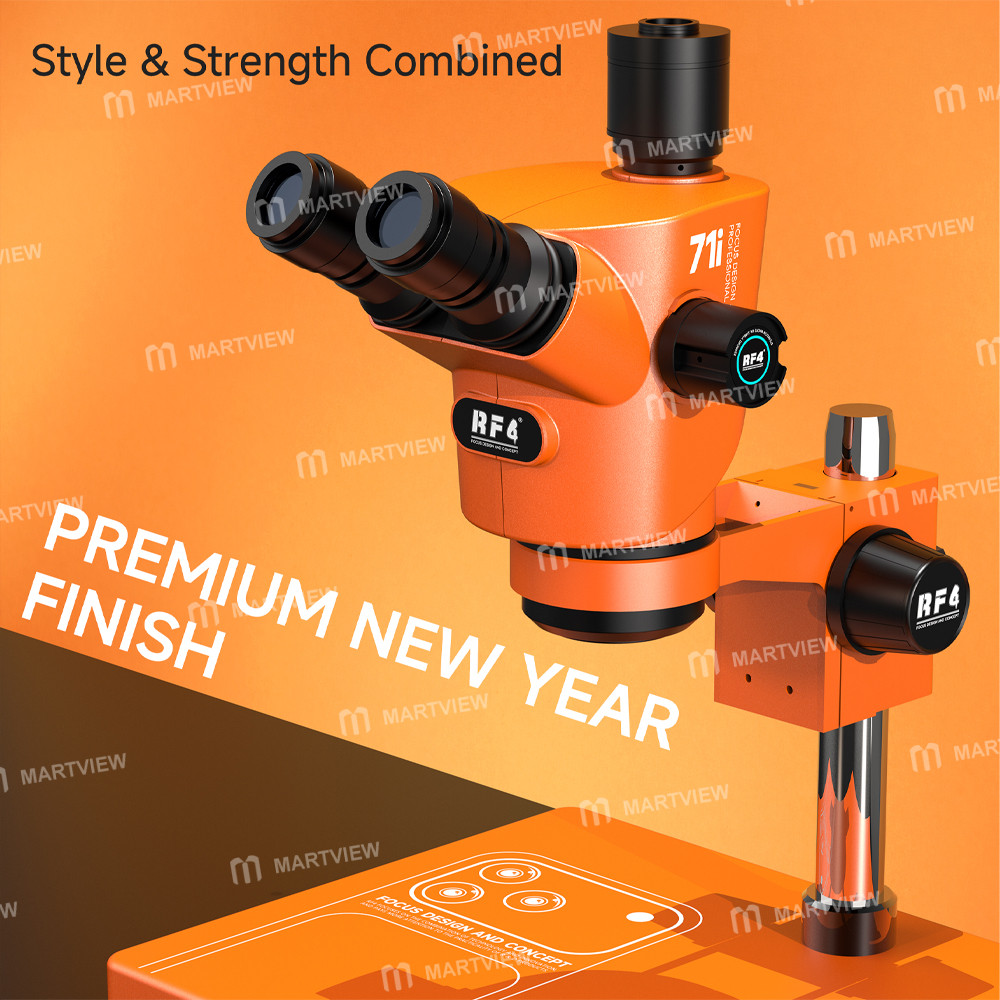 rf4 71i-orange-edition-30-inclination-design-65-65x-zoom-trinocular-stereo-microscope-with-big-base-