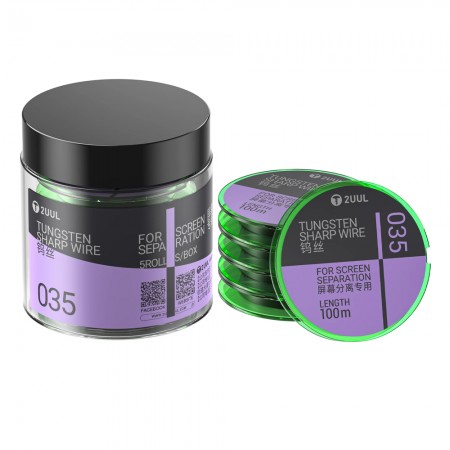 2uul WS-035 0.035mm Tungsten Sharp Diamond Wire for Screen Separation - 100M