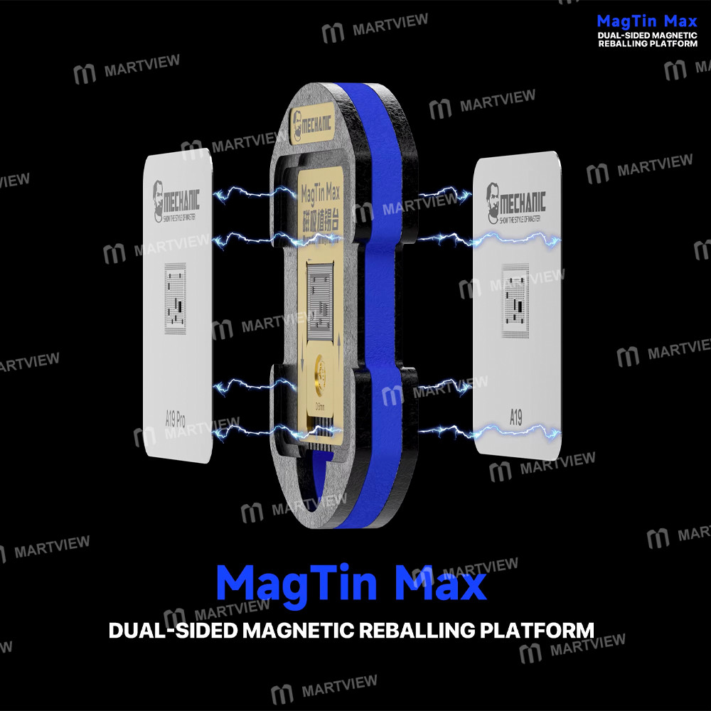 mechanic magtin-max-20-magnetic-dual-sided-bga-reballing-platform-set-with-90pcs-stencils-for-iphone
