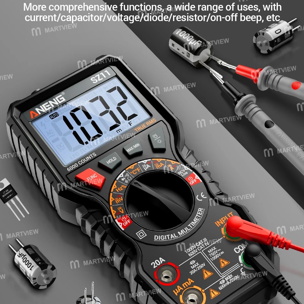 aneng sz11-magnetic-wall-mounted-high-precision-intelligent-multimeter-with-capacitance-measurement-