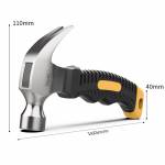Deli 8OZ Multifunction TPR Handle Shockproof Stainless Steel Mini Claw Hammer