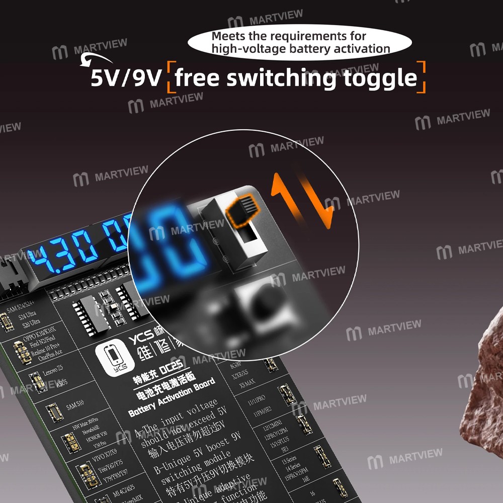 ycs dc25-battery-charging-activation-board-for-iphone-6-16pm-with-16e-most-android-4