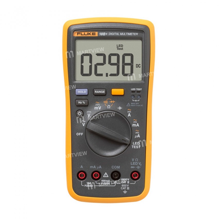 Fluke 18B+ AC DC Auto Range LED Test Digital Multimeter Meter Tester