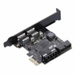 STW-3002 NEC Chip PCI-E to USB 3.0 2-Port PCI Expansion Card with 19-Pin Connector for Win XP/7/8