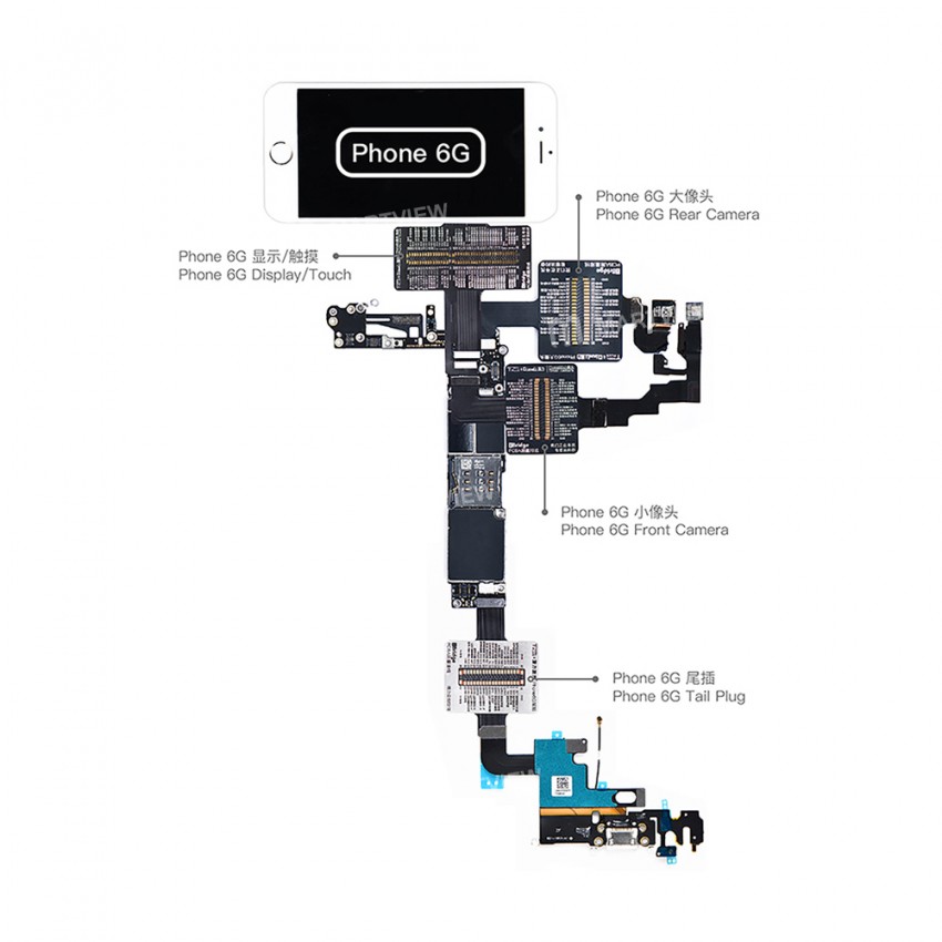 QianLi iBridge PCBA FPC Testing Cable for iPhone 6 6P 6S 6SP 7 7P 8 8P X Front Camera Rear Camera Do