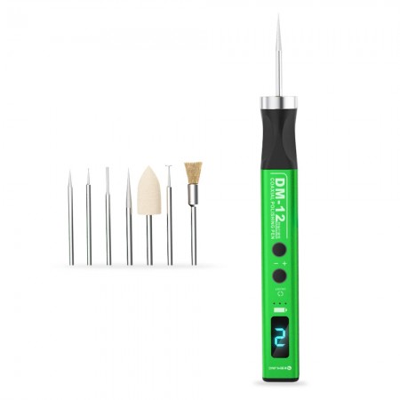 Mijing DM-12 Coaxial Polishing Pen with 7 Grinding Heads for IC Chip Grinding