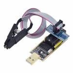 CH341A 24 / 25 Series EEPROM Flash BIOS USB Programmer Module SOIC8 SOP8 Test Clip for Arduino