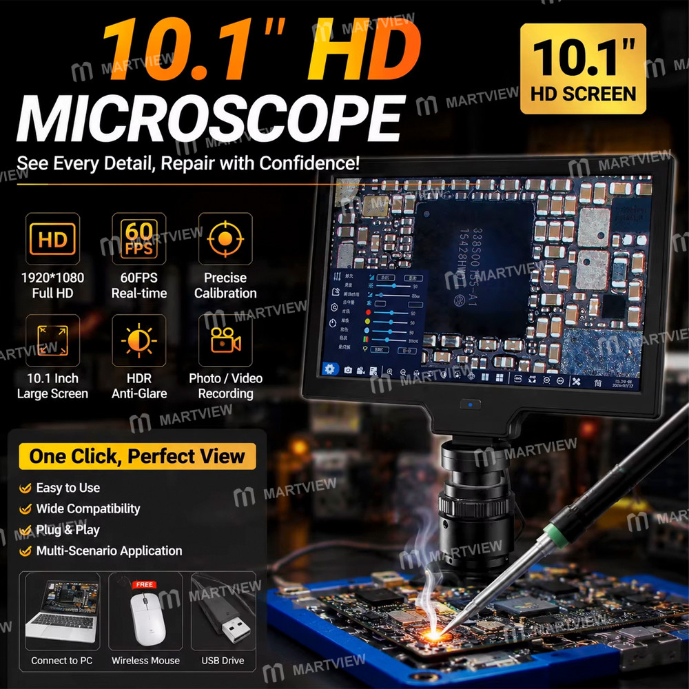 ycs x10pro-101-inch-hd-microscope-camera-all-in-one-display-with-measurement-and-calibration-3