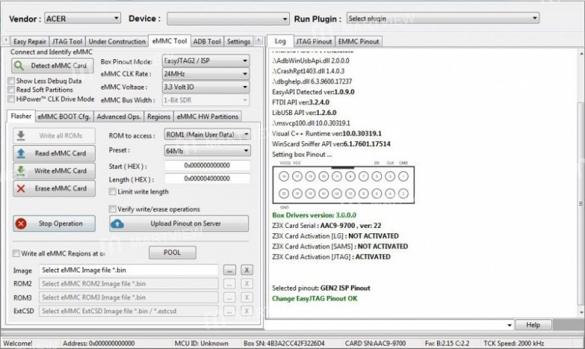 Z3X Easy Jtag Plus Box - Full Version + EMMC Socket + NAND Socket