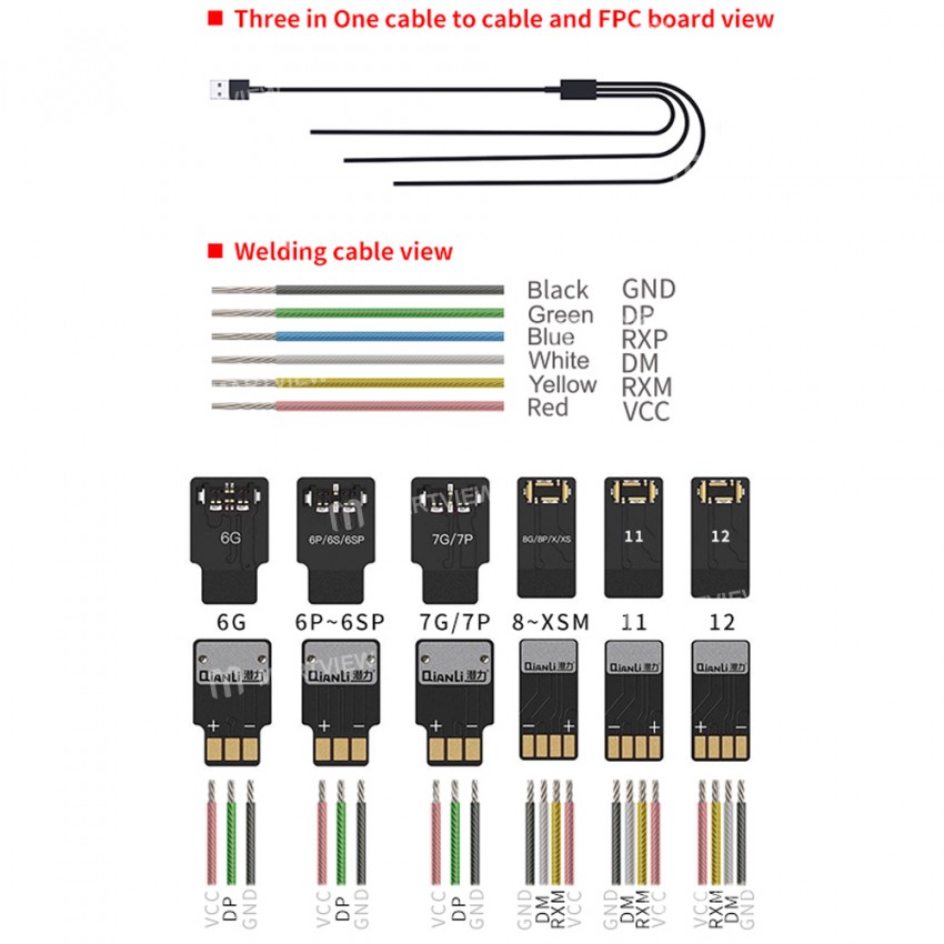 Qianli LT1 Type C Interface Insulate Power Supply DC Diagnostic Instrument with Boot Test Cable
