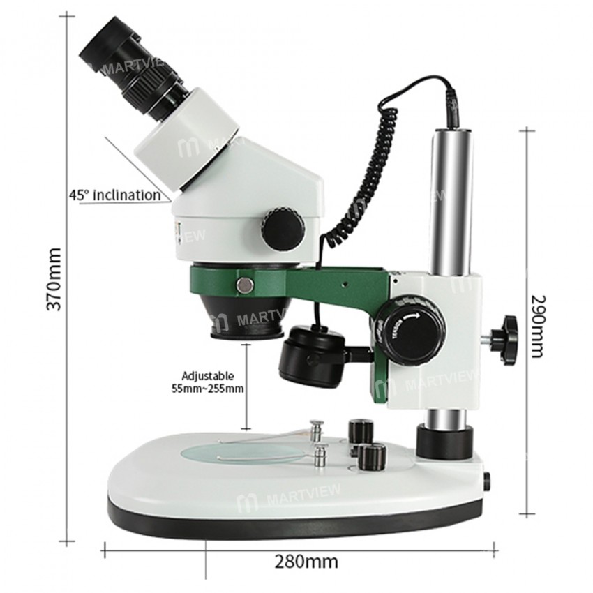 BST-X5 7-45X Continuous Zoom Binocular Stereo Microscope for Watching CPU Motherboard Chip PCB Solde