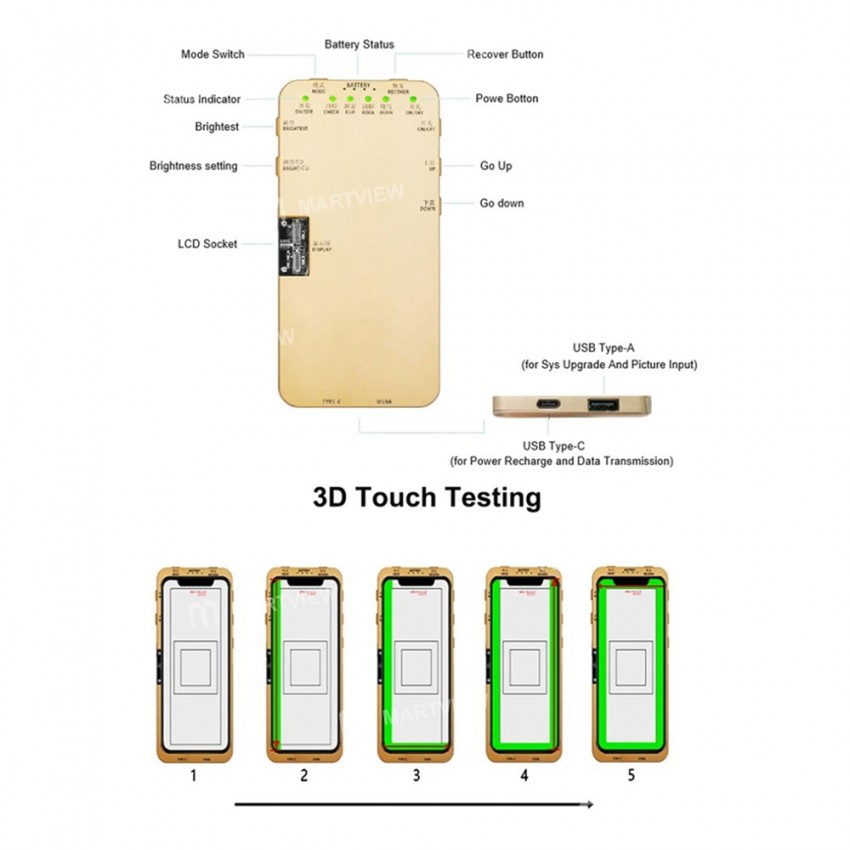 DL S200 iTestBox Programmer Ambient Light Sensor Original Color True Tone 3D Touch LCD Screen Tester