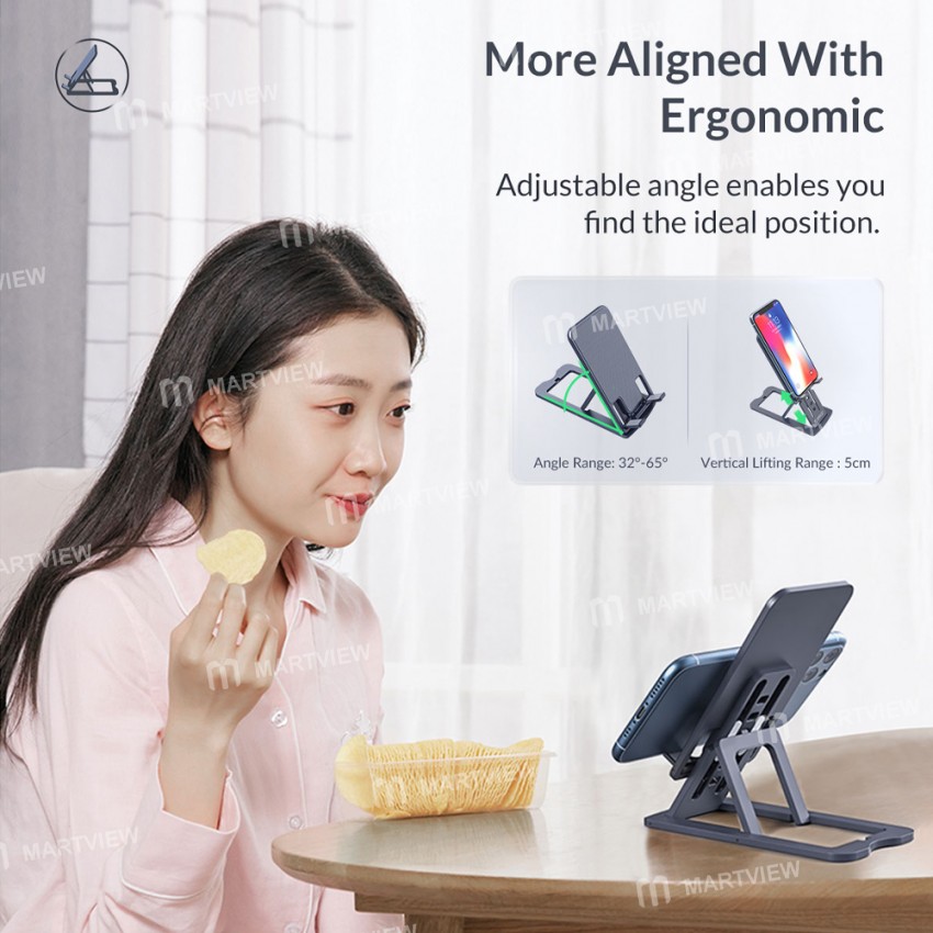 Orico MPH02 Metal or ABS Foldable Mobile Phone Stand for iPhone / Xiaomi / Samsung / Huawei