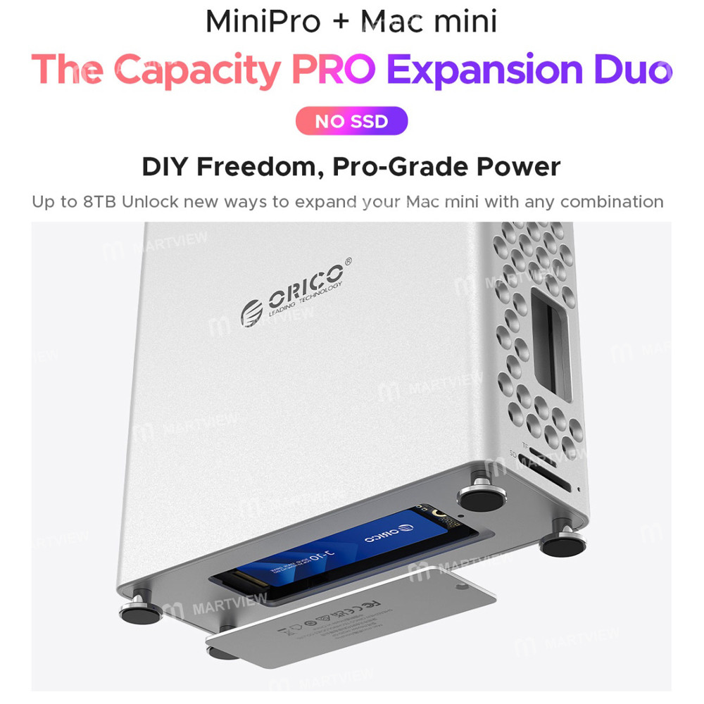 orico ms10-series-usb-c-10gbps-full-cover-expansion-enclosure-for-apple-mac-mini-without-hard-drive-